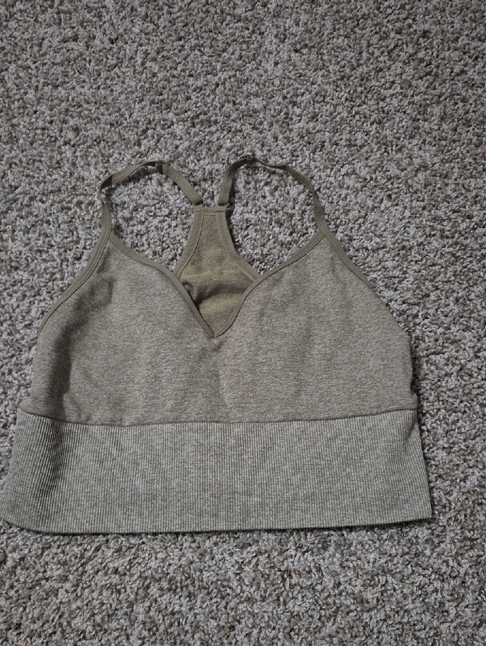 Victoria's Secret Olive Seamless Racerback Sports Bralette